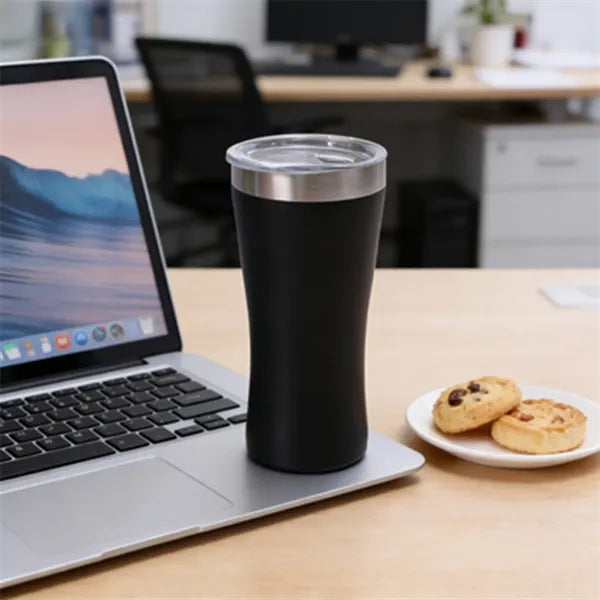 6 oz Stainless Steel Mini Waist Shaped Beer Mug with Lid