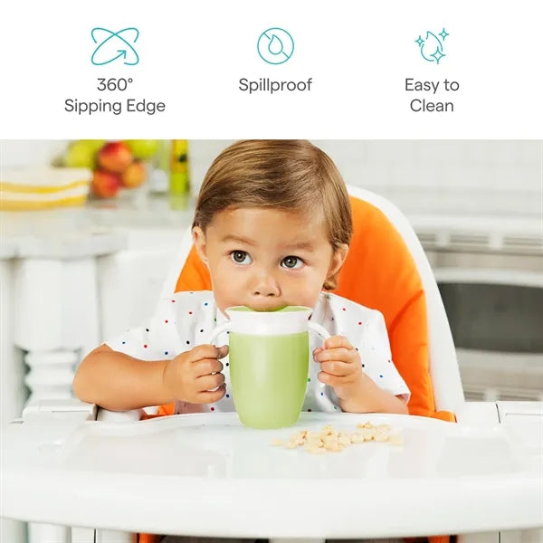 8oz Spill Proof Toddler Sippy Cups 360 Drinking Design