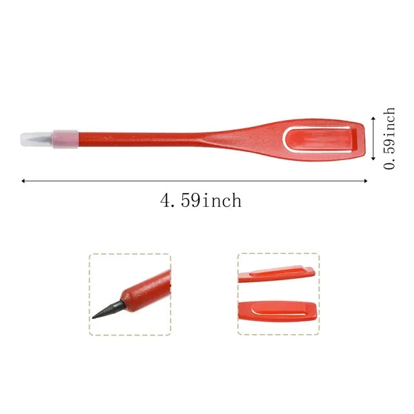 Square Handle Plastic Golf Pencils Clips with Cover