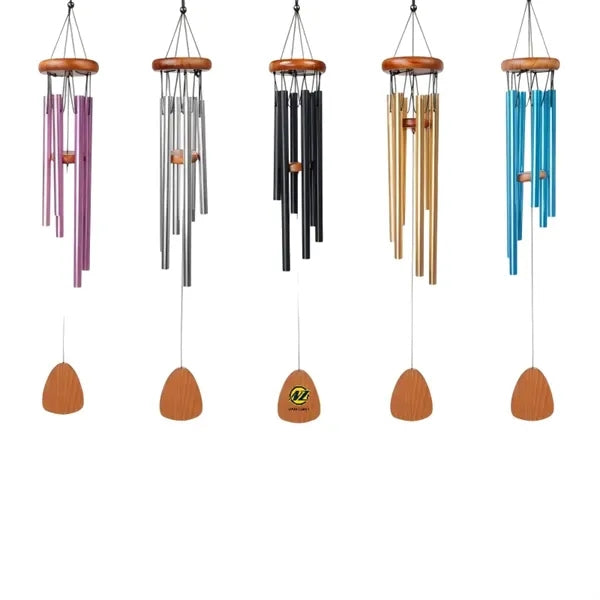 26" Aluminium Tubes Wooden Wind Chimes