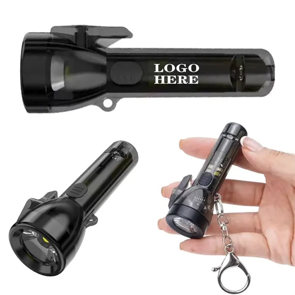 Keychain Flashlight Seatbelt Cutter Whistle