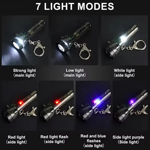 Keychain Flashlight Seatbelt Cutter Whistle
