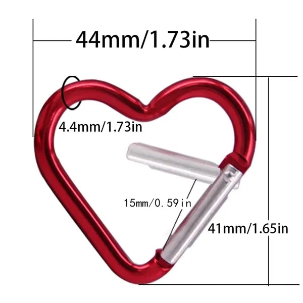 Aluminium Alloy Heart Shaped Carabiner
