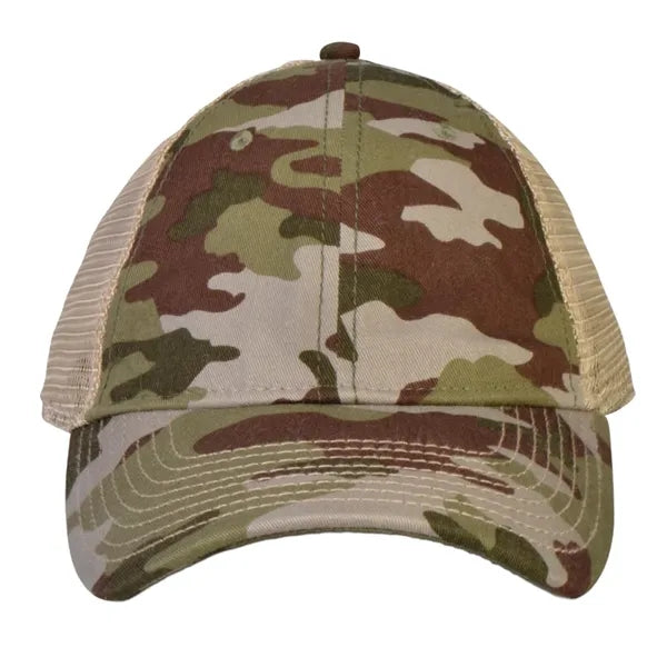 Soft Mesh Trucker Cap with Elastic Snapback