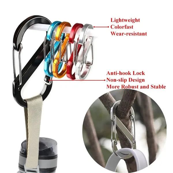 Aluminum S Shaped Carabiner Clip Hook