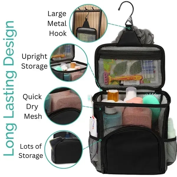 Haning Shower Organizer Tote Bag With Metal Hook