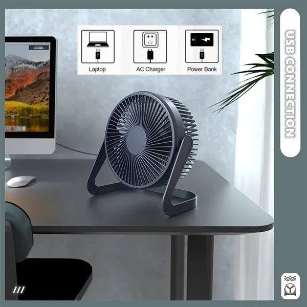5 Inch USB Portable 90 Rotate Quiet Desk Fan