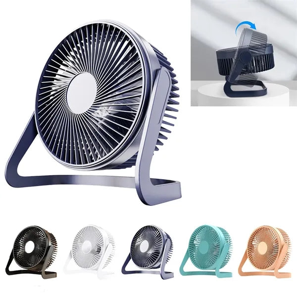 5 Inch USB Portable 90 Rotate Quiet Desk Fan