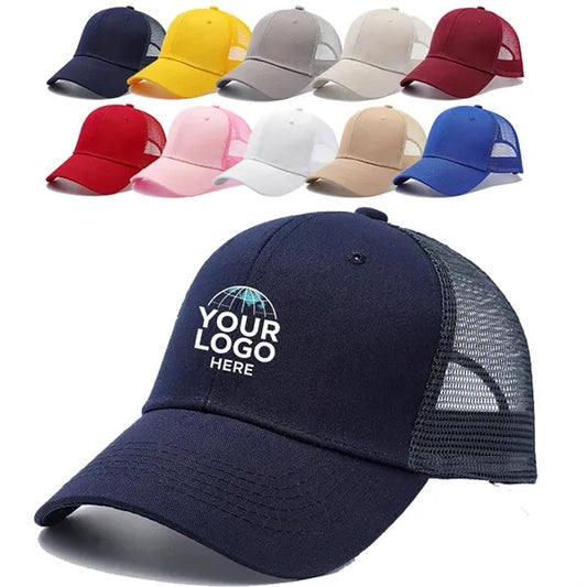 Plain Trucker Mesh Back Baseball Caps