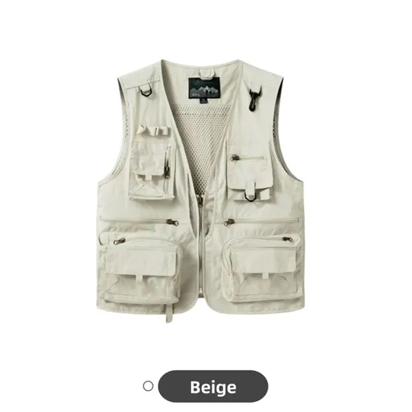 Mens Lightweight Utility Vest Fishing Travel Wear