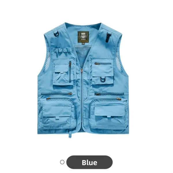 Mens Lightweight Utility Vest Fishing Travel Wear