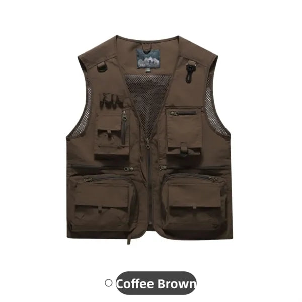 Mens Lightweight Utility Vest Fishing Travel Wear