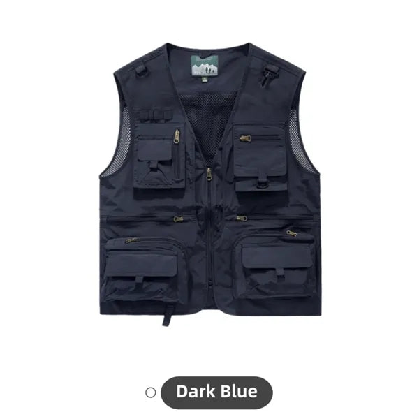 Mens Lightweight Utility Vest Fishing Travel Wear