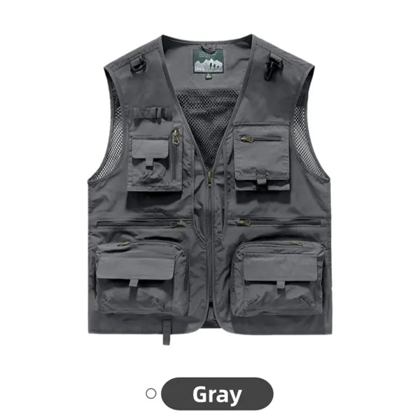Mens Lightweight Utility Vest Fishing Travel Wear