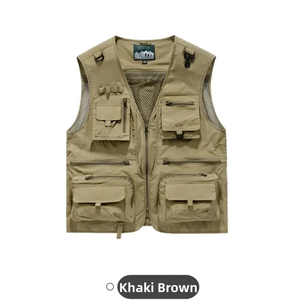 Mens Lightweight Utility Vest Fishing Travel Wear