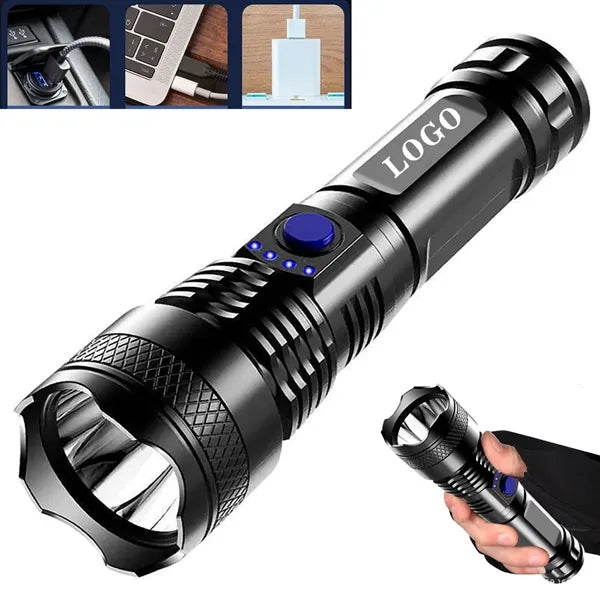 Rechargeable Led Tactical Flashlight with 3 Lighting Modes