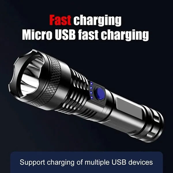 Rechargeable Led Tactical Flashlight with 3 Lighting Modes