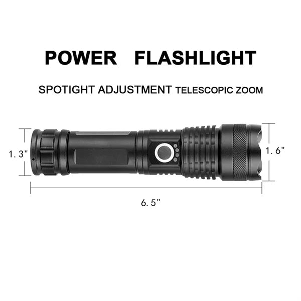 Rechargeable LED Tactical Flashlight with 5 Light Modes