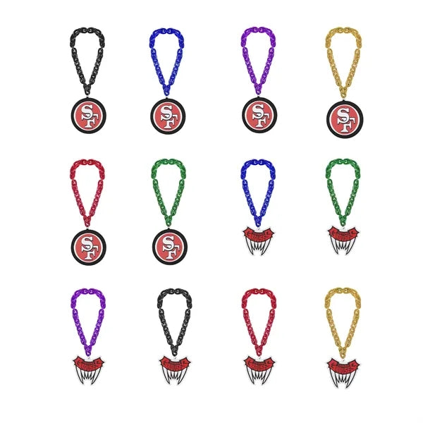 Oversize Custom Shape Foam Medal Necklace W/ ABS Chain