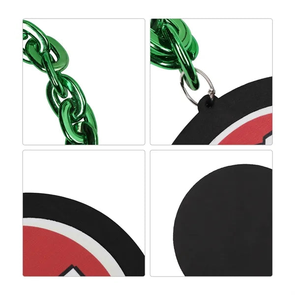 Oversize Custom Shape Foam Medal Necklace W/ ABS Chain