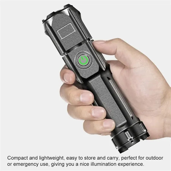 Mini Rechargeable Zoomable Flashlight with 3 Light Modes