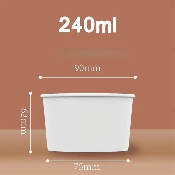 7oz Ice Cream Frozen Yogurt Paper Cup Dessert Bowls