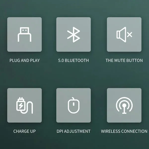 Rechargeable 2.4GHz USB Wireless Bluetooth Mouse