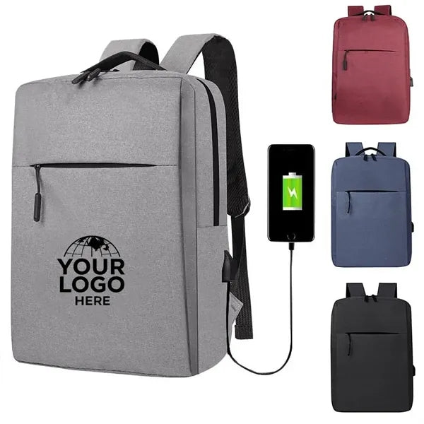 15.6-Inch Waterproof Laptop Backpack with USB Charging Port