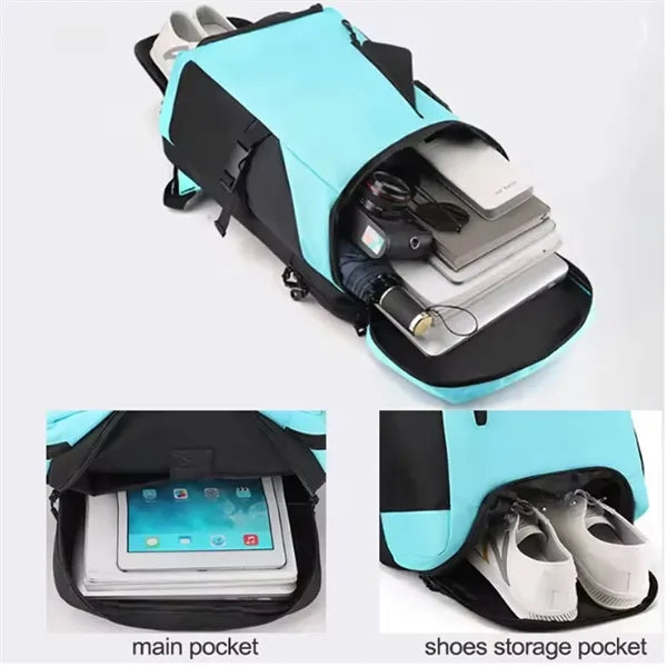 Badminton Tennis Bag Duffle Backpack with Shoe Compartment