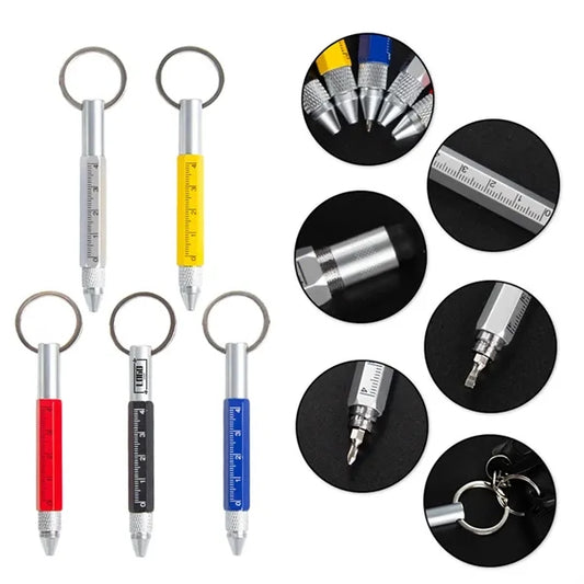6 In 1 Multi Function Ballpoint Pen With Ruler And Stylus
