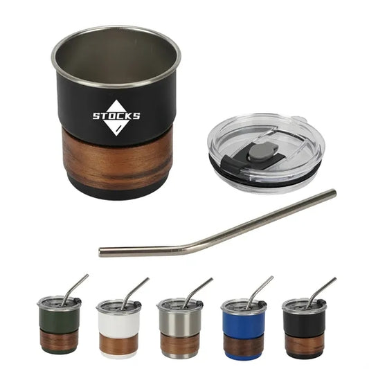 Wooden Sleeve Stainless Steel Water Cup