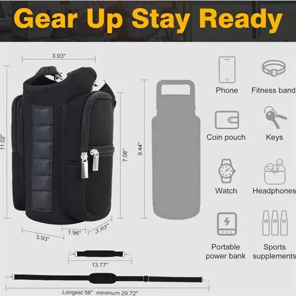 Portable Magnetic Gym Bag for water bottle