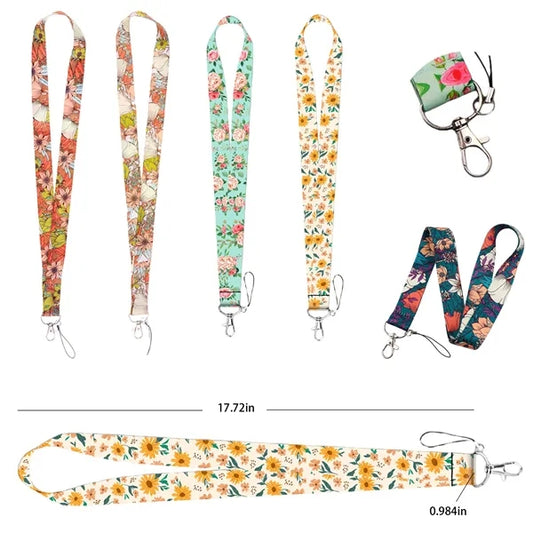 Patterned Lanyard Keychain