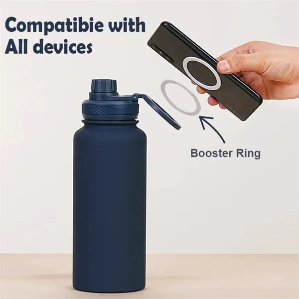 22oz Insulated Water Bottle With Magnetic Phone Holder