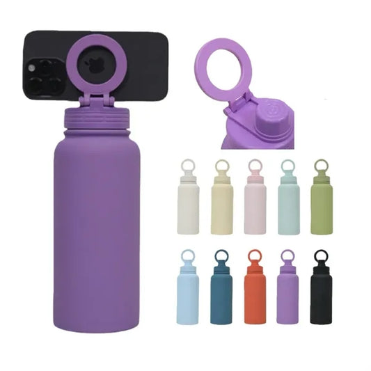 22oz Insulated Water Bottle With Magnetic Phone Holder