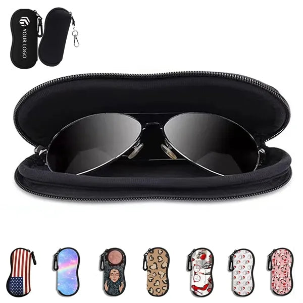 Ultra light eyeglass sunglasses soft case with belt clip