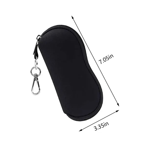 Ultra light eyeglass sunglasses soft case with belt clip