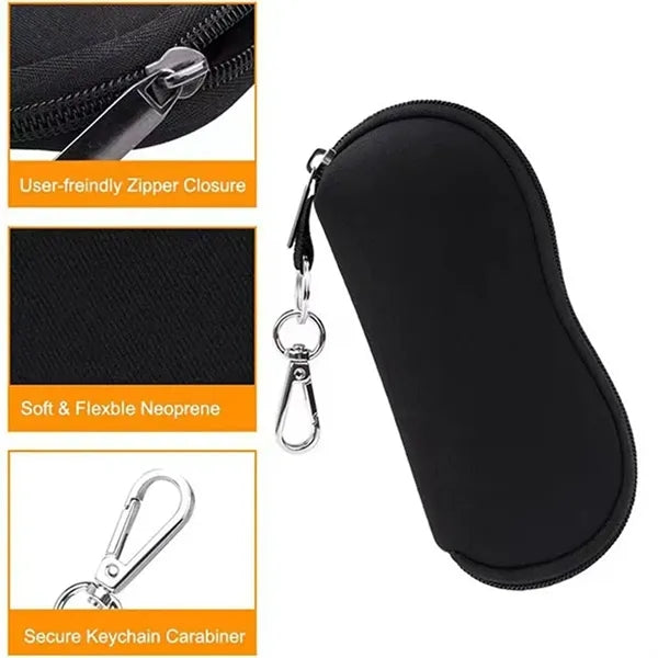 Ultra light eyeglass sunglasses soft case with belt clip