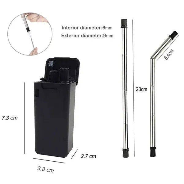 Eco Foldable Straws with Travel case