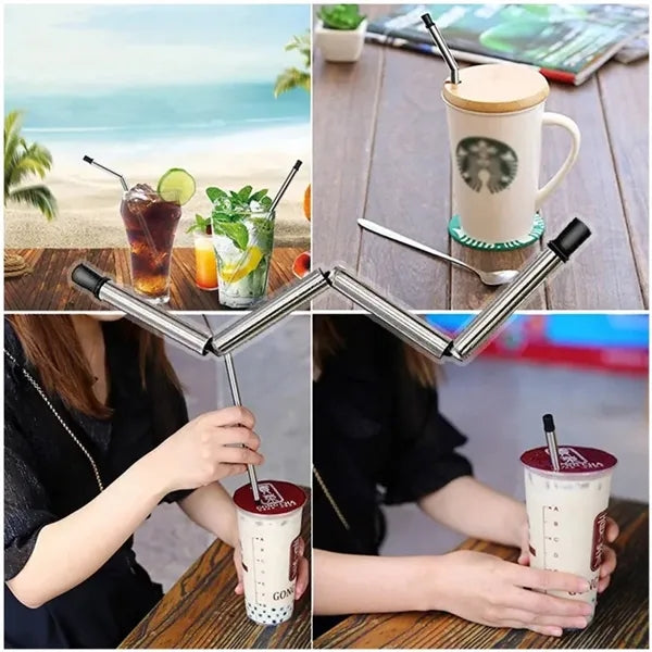 Eco Foldable Straws with Travel case