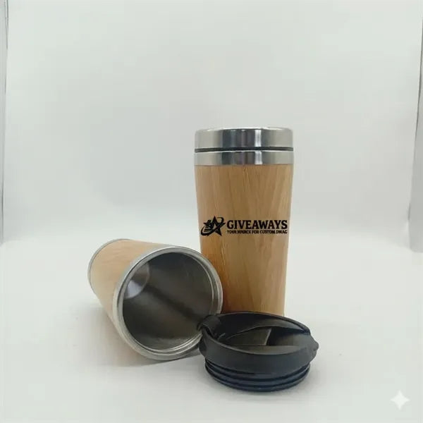 Bamboo coffee cup tumbler Office Printing Custom