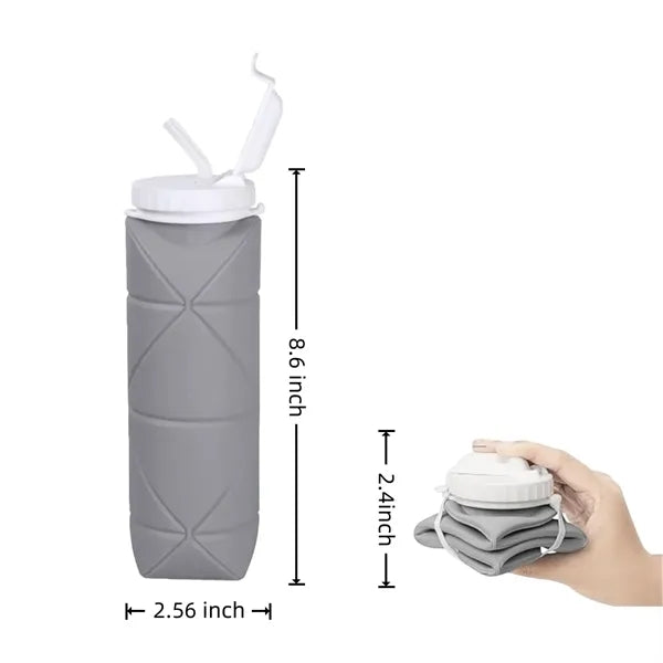 20oz Silicone Collapsible Water Bottle