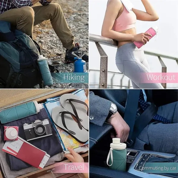 20oz Silicone Collapsible Water Bottle