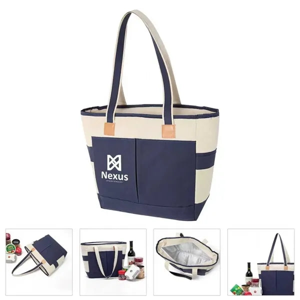 Two tone Insulated Cooler Tote Bag