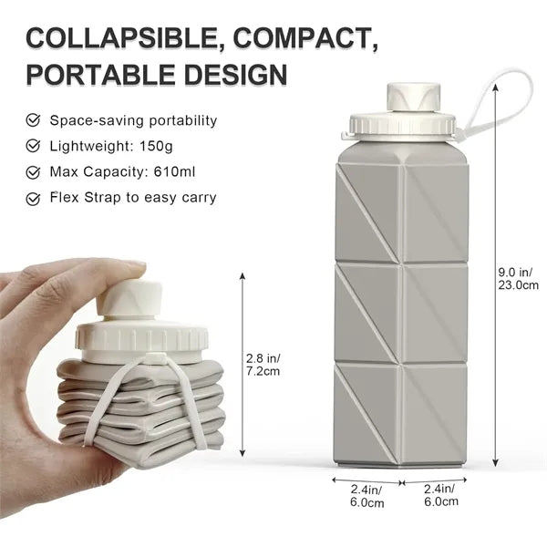 20 oz Collapsible Silicone Water Bottles