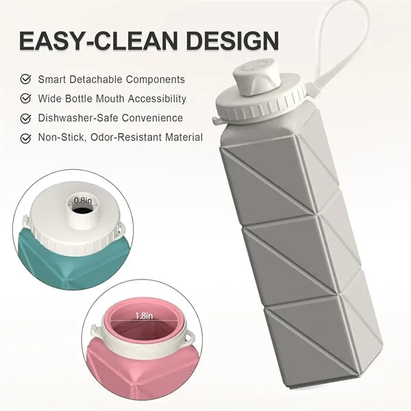 20 oz Collapsible Silicone Water Bottles
