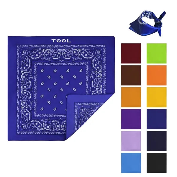 22"Unisex Full Color Square Cotton Bandana