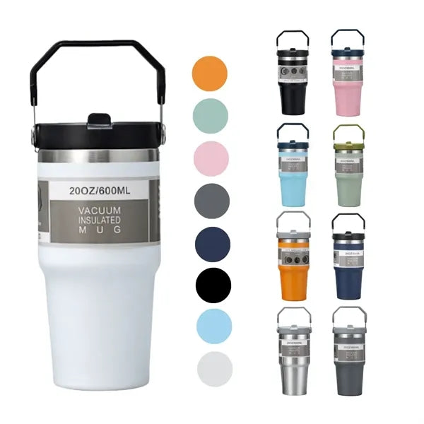 20oz Stainless Steel Insulated Tumbler With Lid And Straw