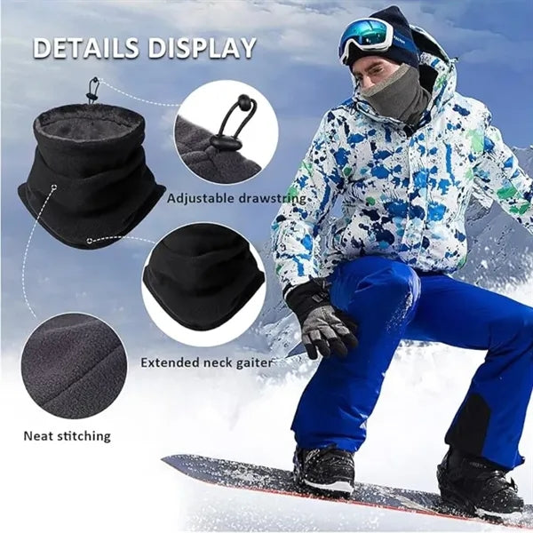 Adjustable Windproof Fleece Face Mask Neck Gaiter