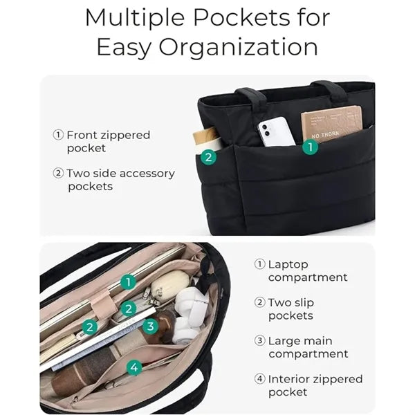 Lightweight Handbag Tote Bag with Compartments